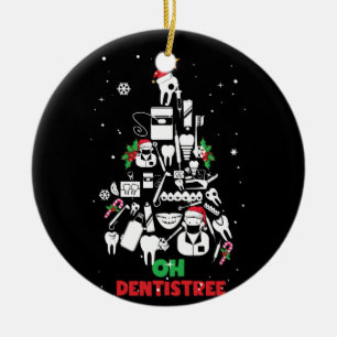 Oh Dentistree Dentist Zahnzähne Weihnachtsbaum Keramik Ornament