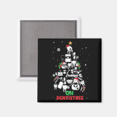 Oh Dentistree Dentist Zahnzähne Weihnachtsbaum Magnet (Vorderseite/Rückseite)