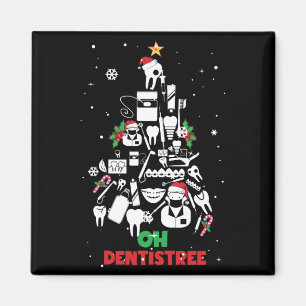 Oh Dentistree Dentist Zahnzähne Weihnachtsbaum Magnet