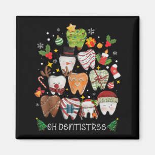Oh Dentistree Frohe Weihnachten Dental Lustige Zäh Magnet