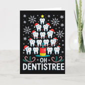Oh Dentistree - Funny Christmas Tree Dental Hygien Karte (Vorderseite)