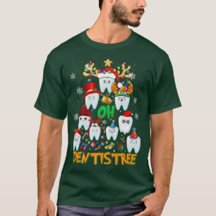 Oh Dentistree Funny Christmas Tree Dental Hygiene T-Shirt