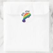 Oh, der Hue Manatee Round Sticker (Tasche)