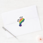 Oh, der Hue Manatee Round Sticker (Umschlag)