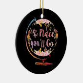 Oh, der Ort, an dem du Blume Globe lehren wirst Keramik Ornament (Rechts)