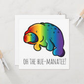 Oh, die hue-manatee Grußkarte Karte (Vorderseite/Rückseite Beispiel)