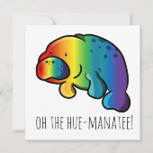 Oh, die hue-manatee Grußkarte Karte (Vorderseite)