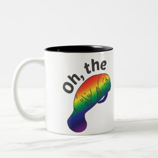 Oh, die Hue Manatee Zwei-Tone-Tasse Zweifarbige Tasse (Links)