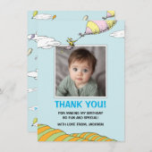 Oh, die Orte, an denen er gehen wird! - Erster Geb Dankeskarte (Vorne/Hinten)