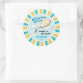 Oh, die Orte, an denen er gehen wird! - Erster Geb Runder Aufkleber (Tasche)