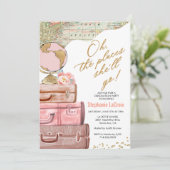 Oh, die Orte, an denen sie Abschluss gehen wird Einladung (Stehend Vorderseite)