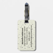 Oh, die Orte, an denen Sie Gepäckmarke gehen Gepäckanhänger (Rückseite vertikal)