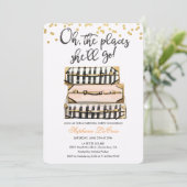 Oh, die Orte, an denen sie sich verabschieden wird Einladung (Stehend Vorderseite)