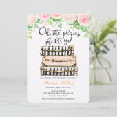 Oh, die Orte, an denen sie sich von der Party Einl Einladung (Stehend Vorderseite)