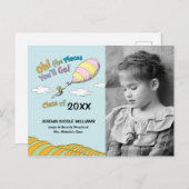 Oh, die Orte, an die du gehen wirst! Ankündigung d Postkarte (Vorne/Hinten)