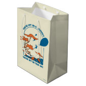 Oh, die Orte, an die du gehen wirst! "Aus auf eine Mittlere Geschenktüte (Rückseite Schrägansicht)