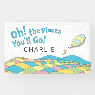 Oh! Die Orte, an die du gehen wirst! Boy Birthday Banner