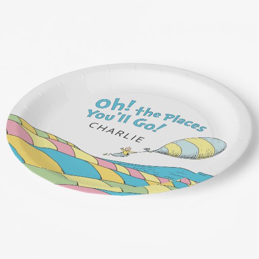 Oh! Die Orte, an die du gehen wirst! BoyBirthday P Pappteller (Schrägansicht)