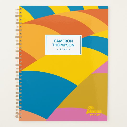 Oh, die Orte, an die du gehen wirst! Farbenfrohe B Planer (Vorderseite)