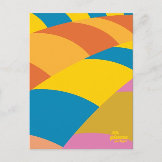 Oh, die Orte, an die du gehen wirst! Farbenfrohe B Postkarte (Vorderseite)