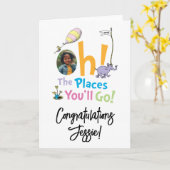 Oh, die Orte, an die du gehen wirst! Glückwünsche Karte (Gelbe Blume)