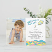 Oh, die Orte, an die du gehen wirst! | Junge Gebur Einladung (Stehend Vorderseite)