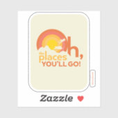 Oh, die Orte, an die du gehen wirst! Landschaftsty Aufkleber (Blatt)