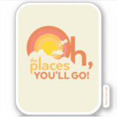 Oh, die Orte, an die du gehen wirst! Landschaftsty Aufkleber (Vorderseite)