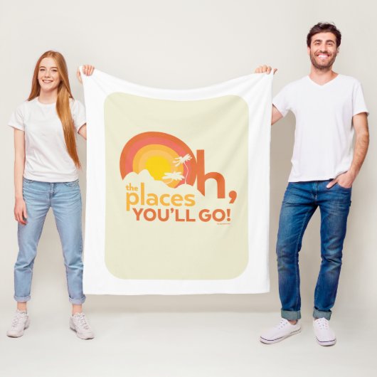 Oh, die Orte, an die du gehen wirst! Landschaftsty Fleecedecke (Beispiel)