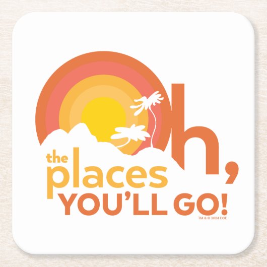 Oh, die Orte, an die du gehen wirst! Landschaftsty Rechteckiger Pappuntersetzer (Vorderseite)