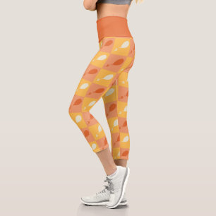Oh, die Orte, an die du gehen wirst   Orange-Block Capri Leggings