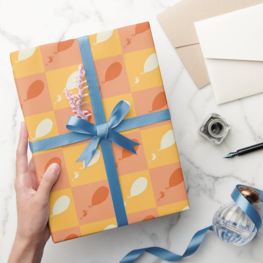 Oh, die Orte, an die du gehen wirst | Orange-Block Geschenkpapier (Schenken)