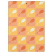 Oh, die Orte, an die du gehen wirst | Orange-Block Klemmbrett (Rückseite)