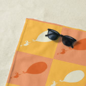 Oh, die Orte, an die du gehen wirst | Orange-Block Strandtuch (Beispiel)