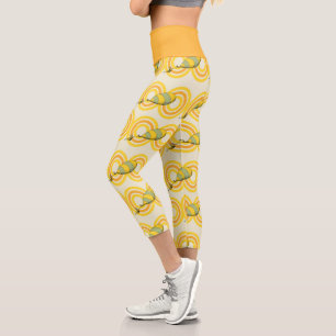 Oh, die Orte, an die du gehen wirst   Orange Patte Capri Leggings