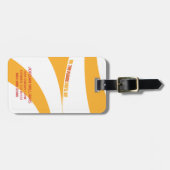 Oh, die Orte, an die du gehen wirst! Orange Wirbel Gepäckanhänger (Vorderseite horizontal)