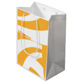 Oh, die Orte, an die du gehen wirst! Orange Wirbel Mittlere Geschenktüte (Rückseite Schrägansicht)