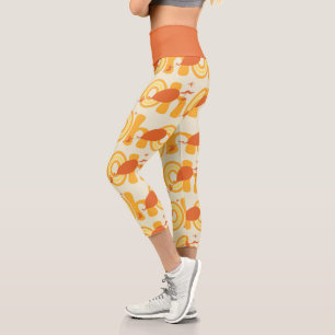 Oh, die Orte, an die du gehen wirst Orangefarben Capri Leggings