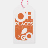 Oh, die Orte, an die du gehen wirst! Orangefarbene Geschenkanhänger (Rückseite)
