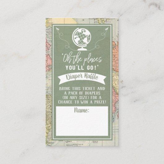 "Oh, die Orte, an die du gehen wirst!" Reisekarte Begleitkarte (Vorderseite)