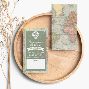 "Oh, die Orte, an die du gehen wirst!" Reisekarte Begleitkarte