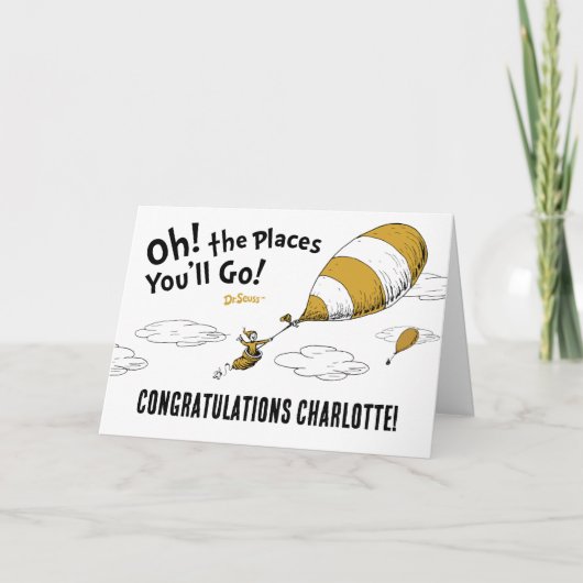 Oh, die Orte, an die du gehen wirst! Retro-Abschlu Karte (Vorderseite)