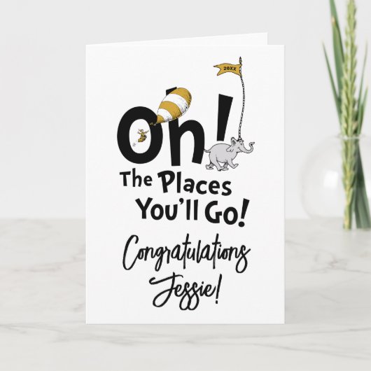 Oh, die Orte, an die du gehen wirst! Retro-Abschlu Karte (Vorderseite)