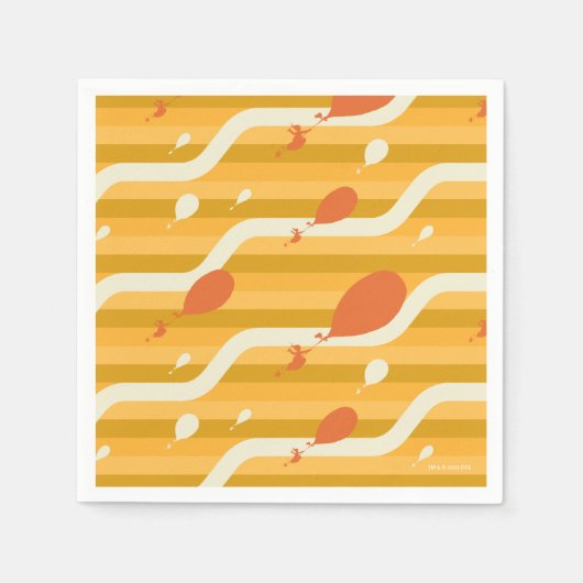 Oh, die Orte, an die du gehen wirst! Retro Balloon Serviette (Vorderseite)