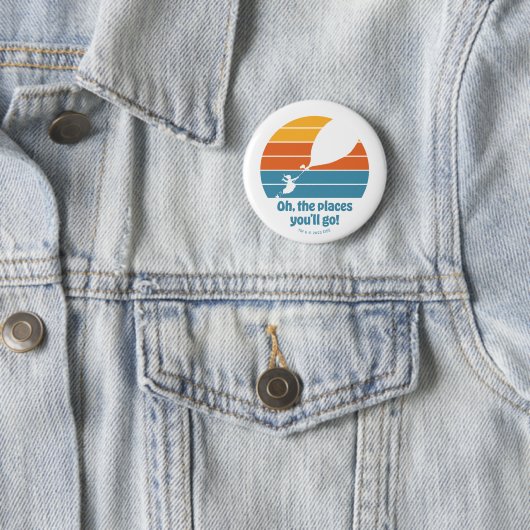 Oh, die Orte, an die du gehen wirst! Retro Sunset Button (Beispiel)