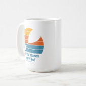 Oh, die Orte, an die du gehen wirst! Retro Sunset Kaffeetasse (Vorderseite Links)