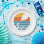 Oh, die Orte, an die du gehen wirst! Retro Sunset Pappteller (Party)