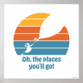 Oh, die Orte, an die du gehen wirst! Retro Sunset Poster (Vorne)