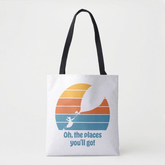 Oh, die Orte, an die du gehen wirst! Retro Sunset Tasche (Vorderseite)