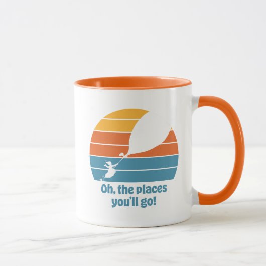 Oh, die Orte, an die du gehen wirst! Retro Sunset Tasse (Rechts)